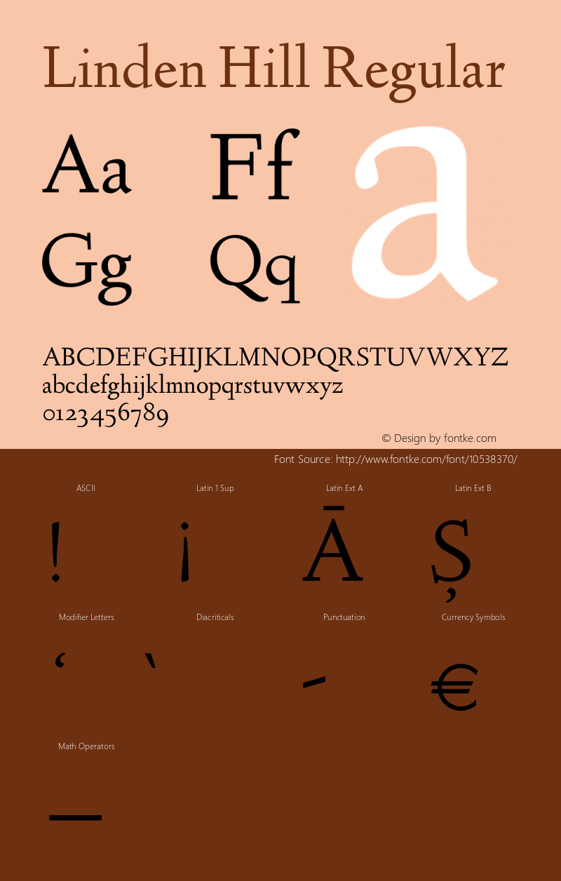 Linden Hill Regular Version 1.202 Font Sample