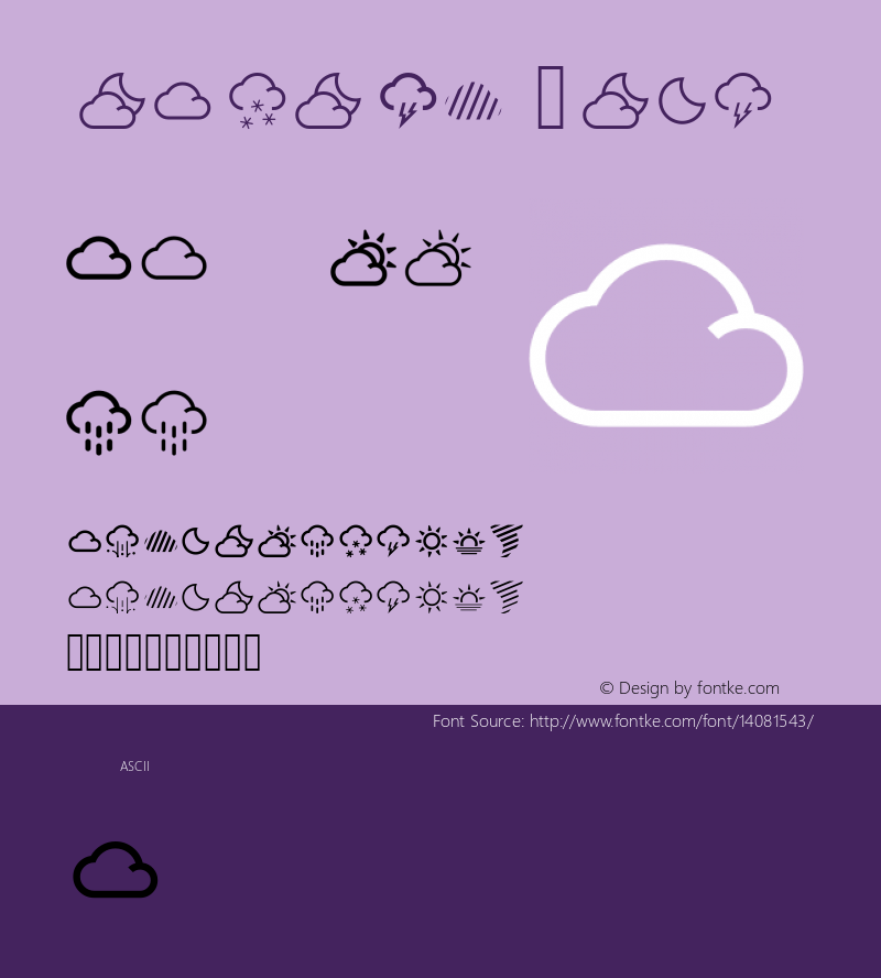 WeatherIcons Medium Version 001.000 Font Sample