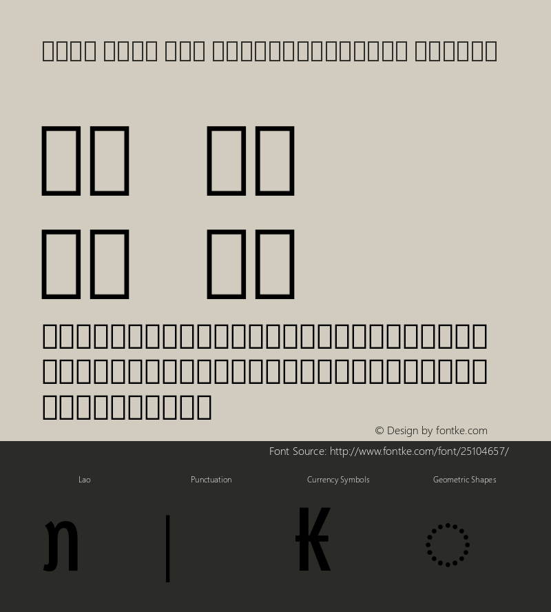 Noto Sans Lao ExtraCondensed Medium Version 2.000 Font Sample