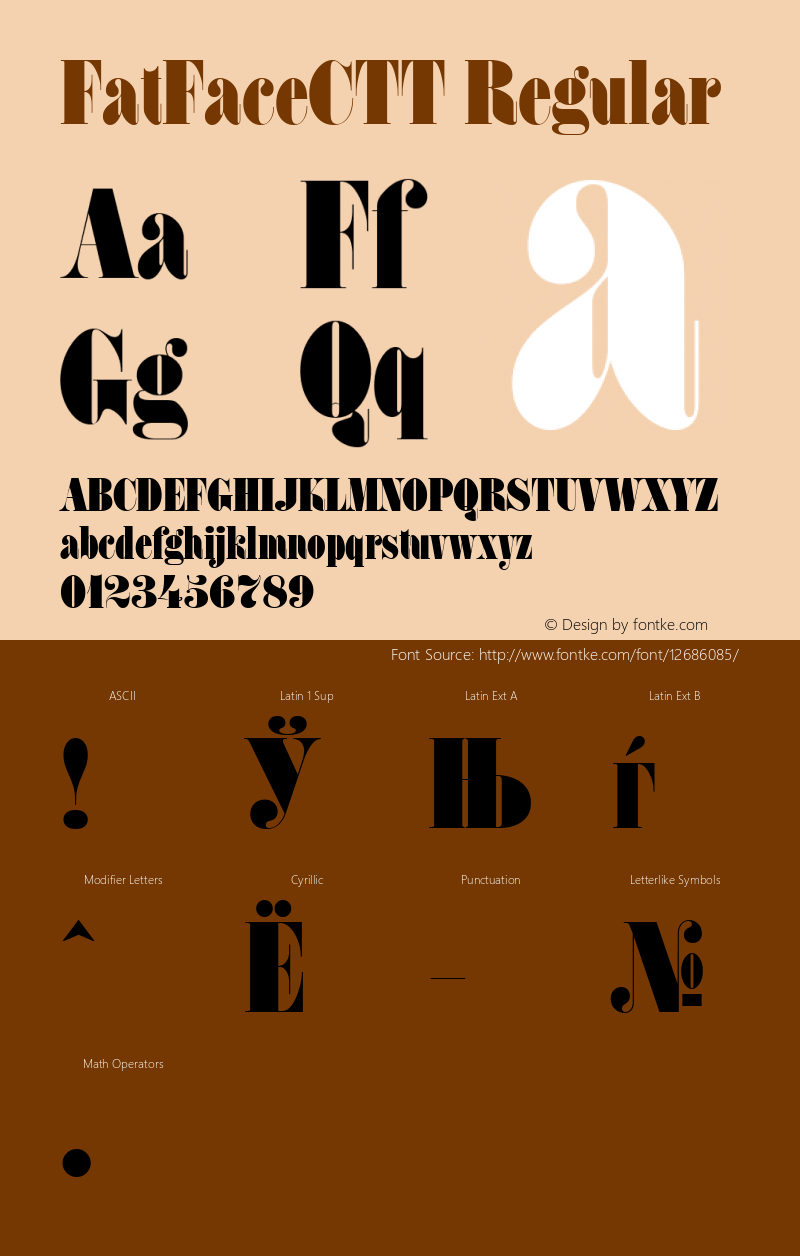 FatFaceCTT Regular 1.000.000 Font Sample