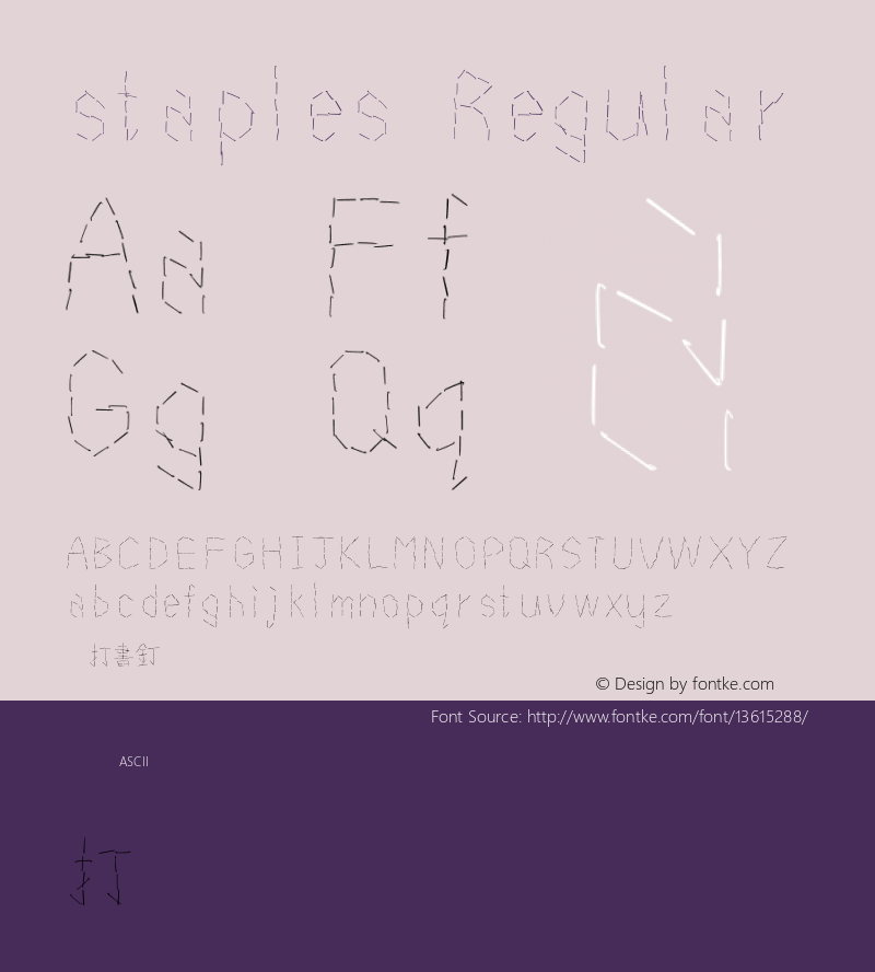 staples Regular 001.001 Font Sample