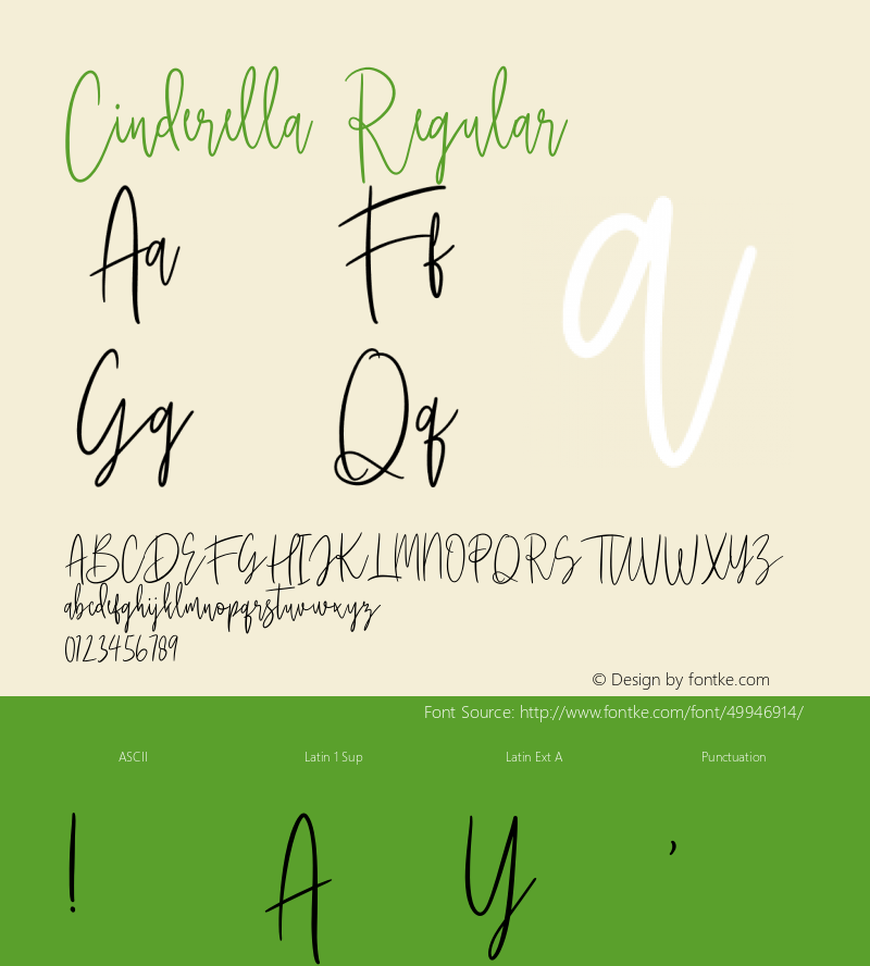 Cinderella Version 1.002;Fontself Maker 3.4.0 Font Sample