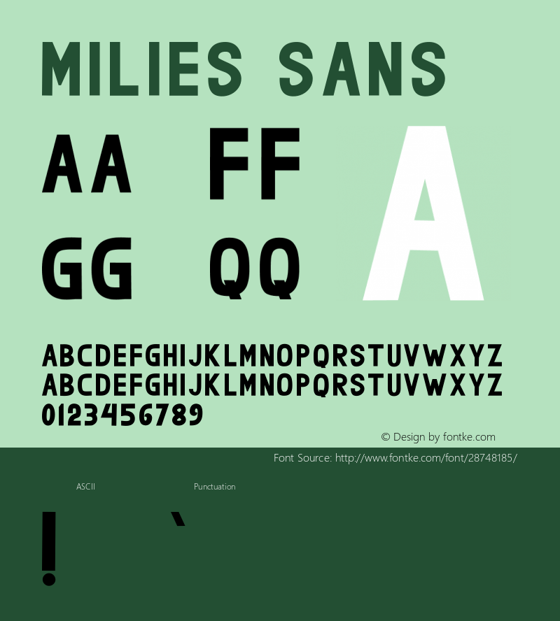 milies Sans Version Font Sample