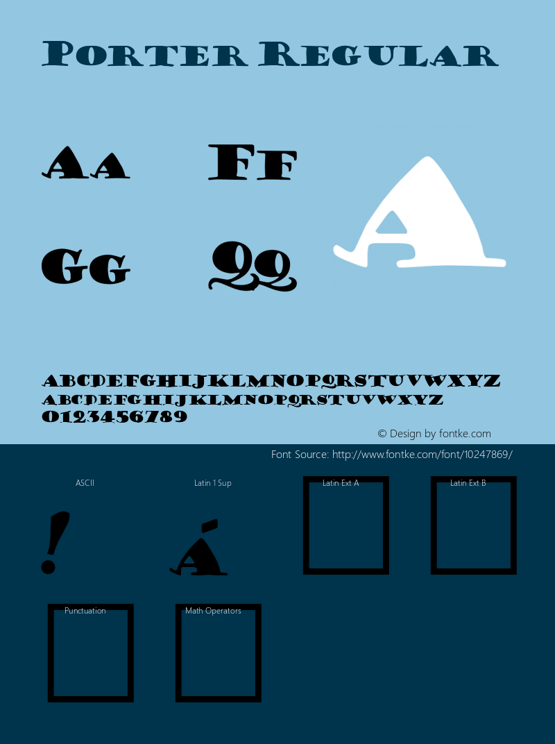 Porter Regular Altsys Fontographer 3.5  6/15/93 Font Sample