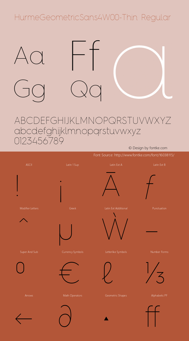 HurmeGeometricSans4W00-Thin Regular Version 1.10 Font Sample