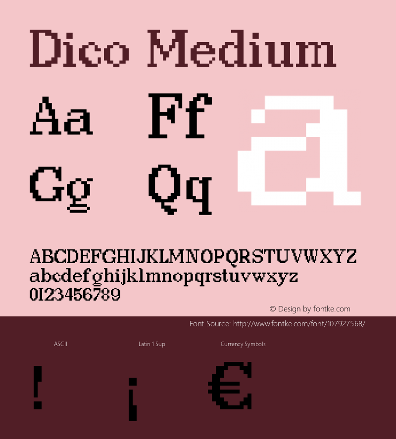 Dico Version 001.000 Font Sample