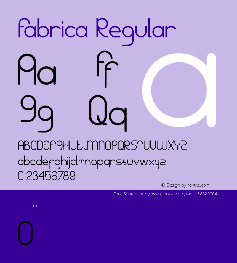 Fabrica Version 005 Font Sample