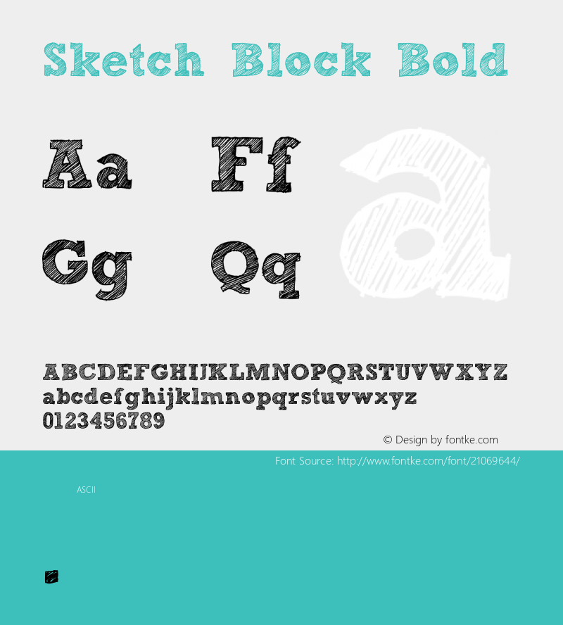 [free version] Sketch Block Bold Version 1.001 Font Sample