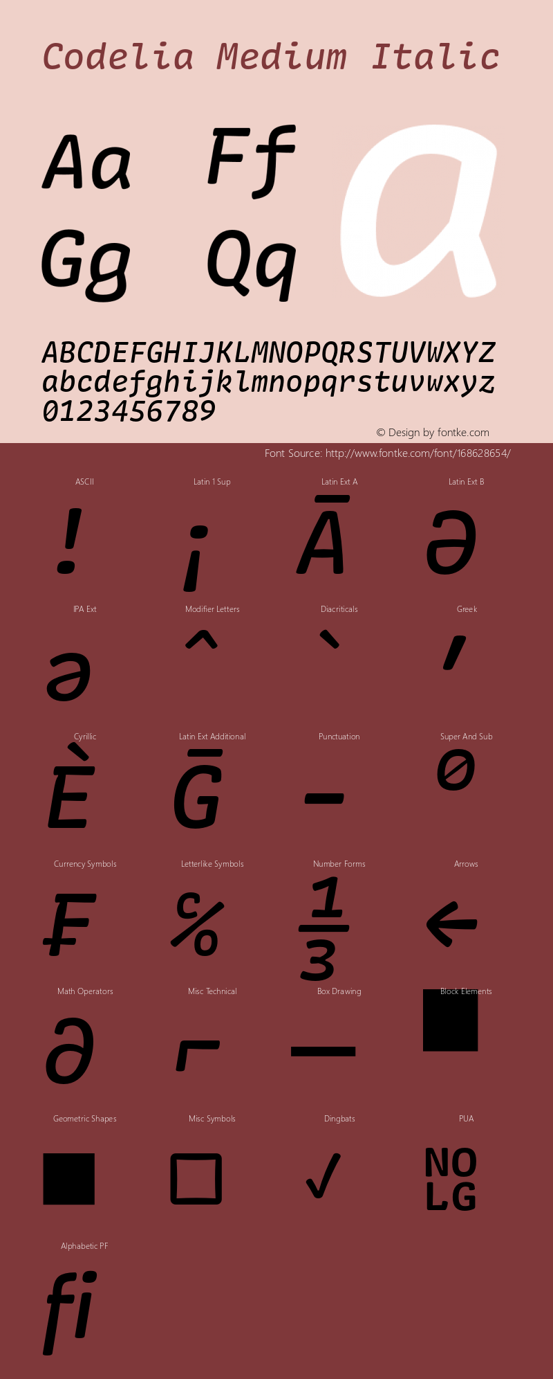 Codelia Medium Italic 1.000图片样张