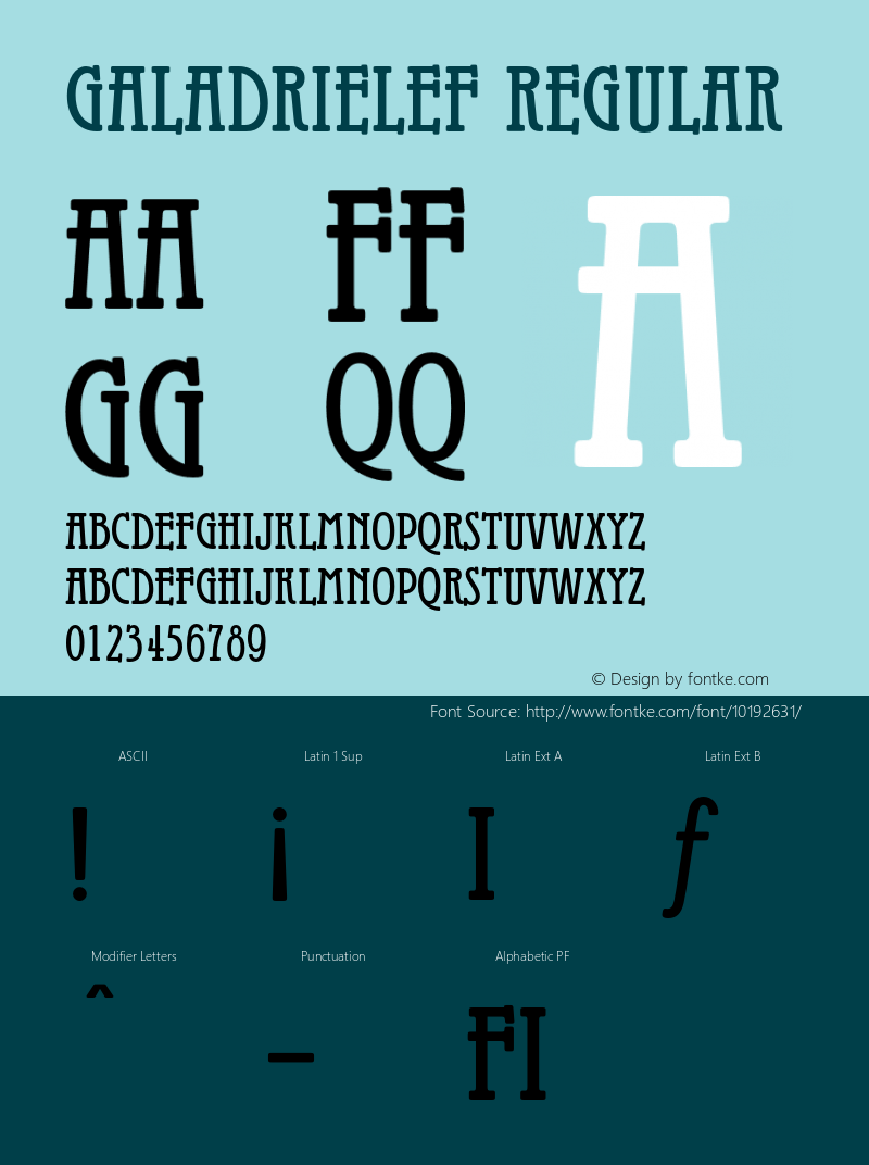 GaladrielEF Regular 001.001 Font Sample