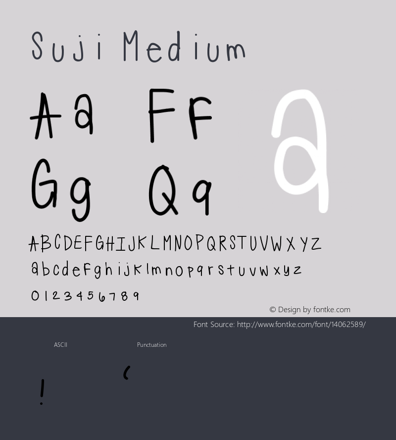 Suji Medium Version 001.000 Font Sample