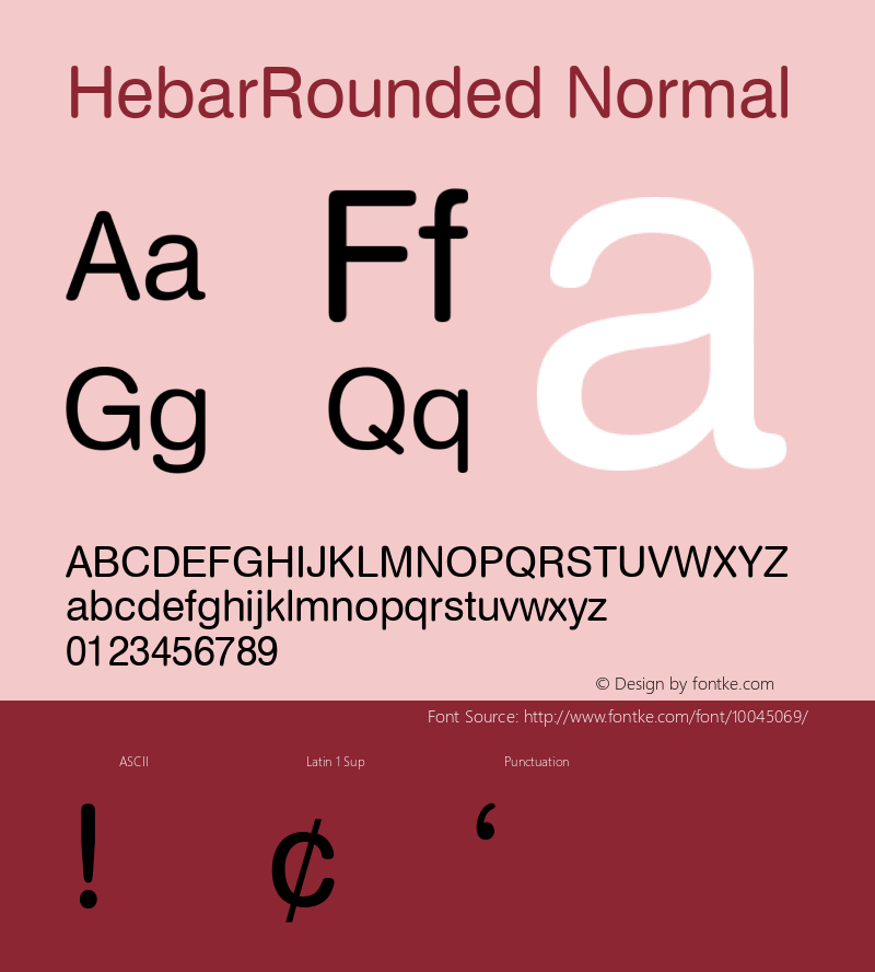 HebarRounded Normal 001.001 Font Sample
