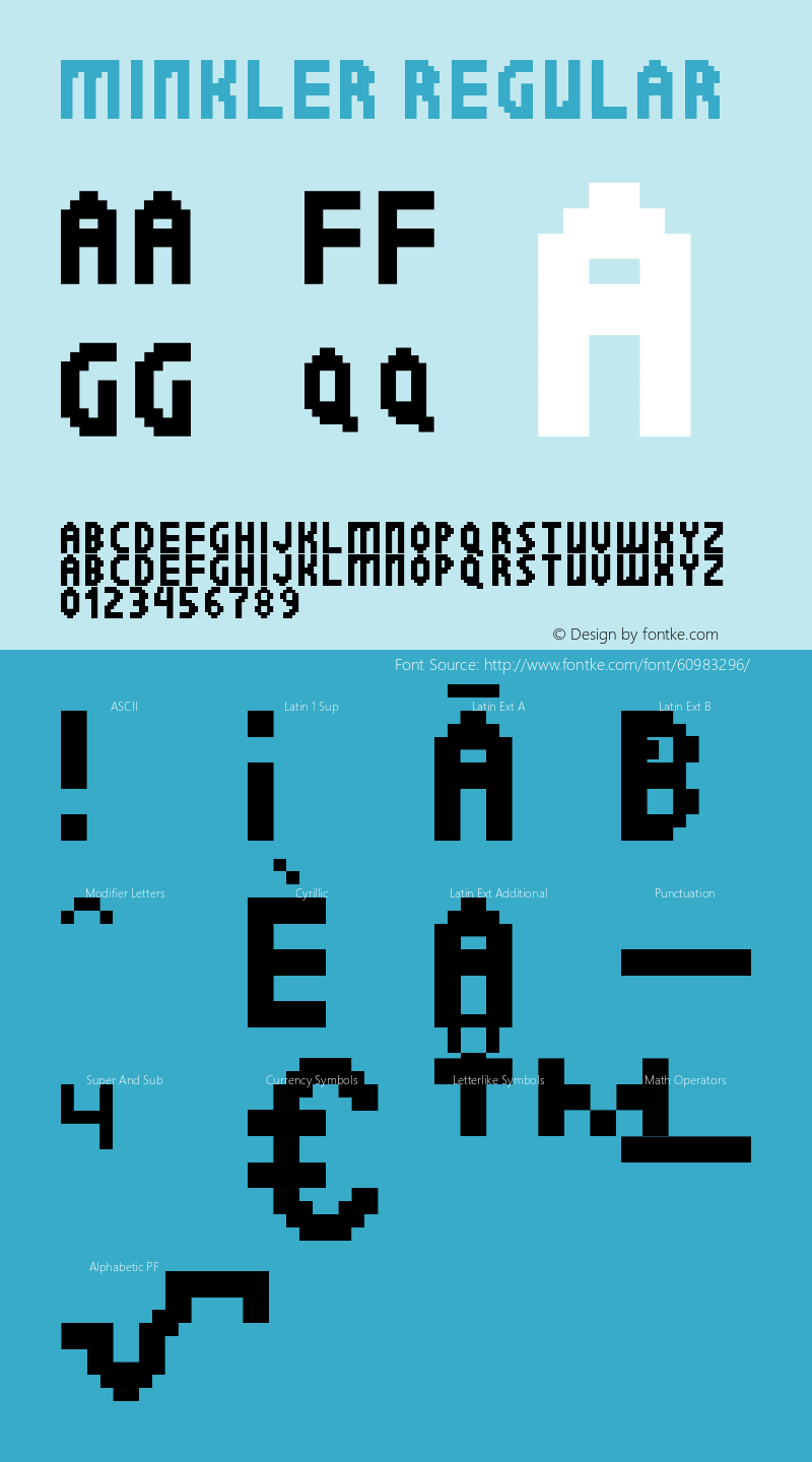 Minkler Regular Version 1.0 Font Sample