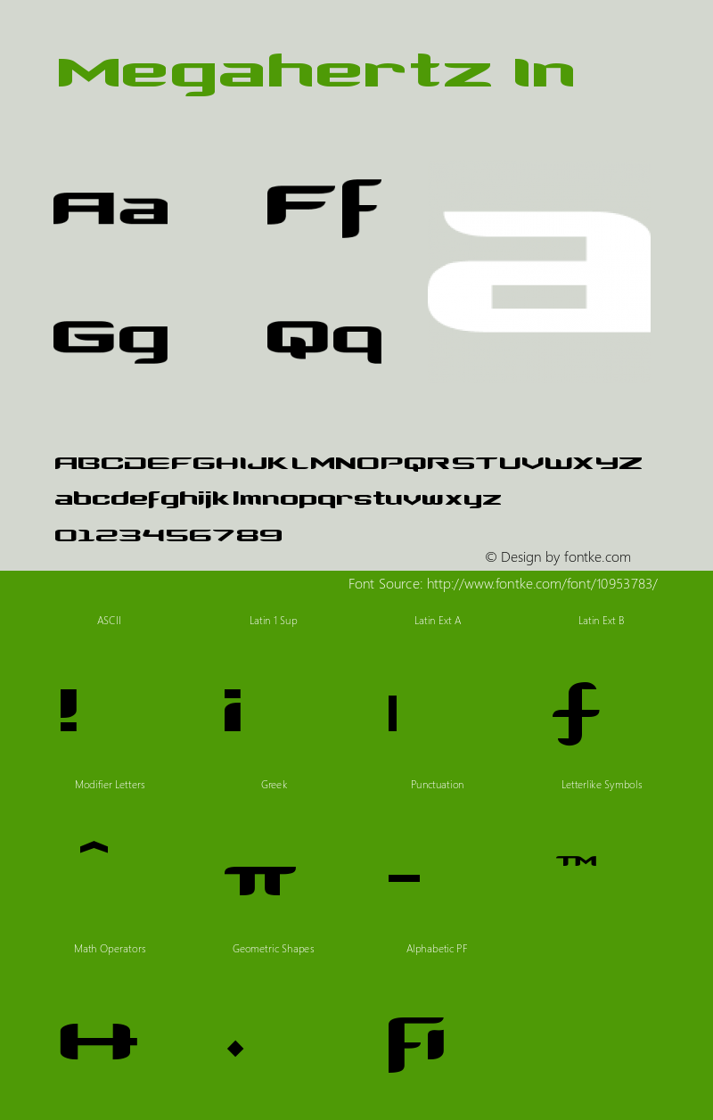 Megahertz In Version 001.000 Font Sample