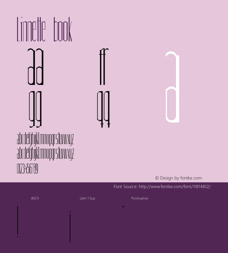 linnette Book Version 1.00 2012 Font Sample