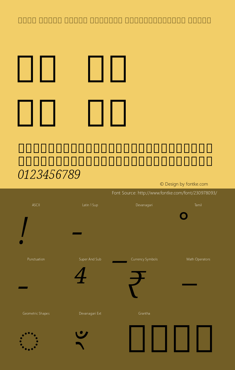 Noto Serif Tamil Slanted SemiCondensed Light Version 2.001图片样张
