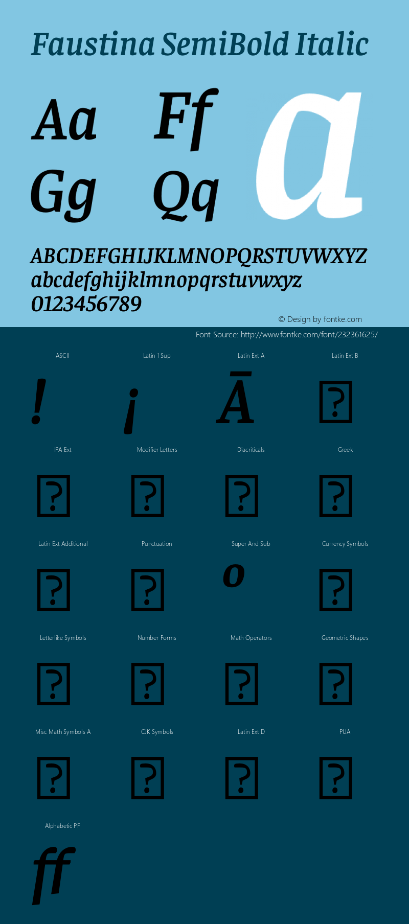 Faustina SemiBold Italic Version 1.200图片样张