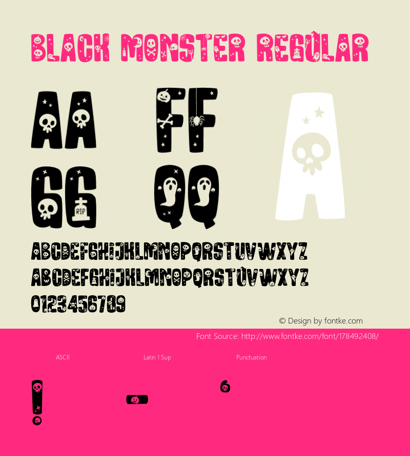 Black Monster Version 1.00;July 28, 2021;FontCreator 12.0.0.2525 64-bit图片样张