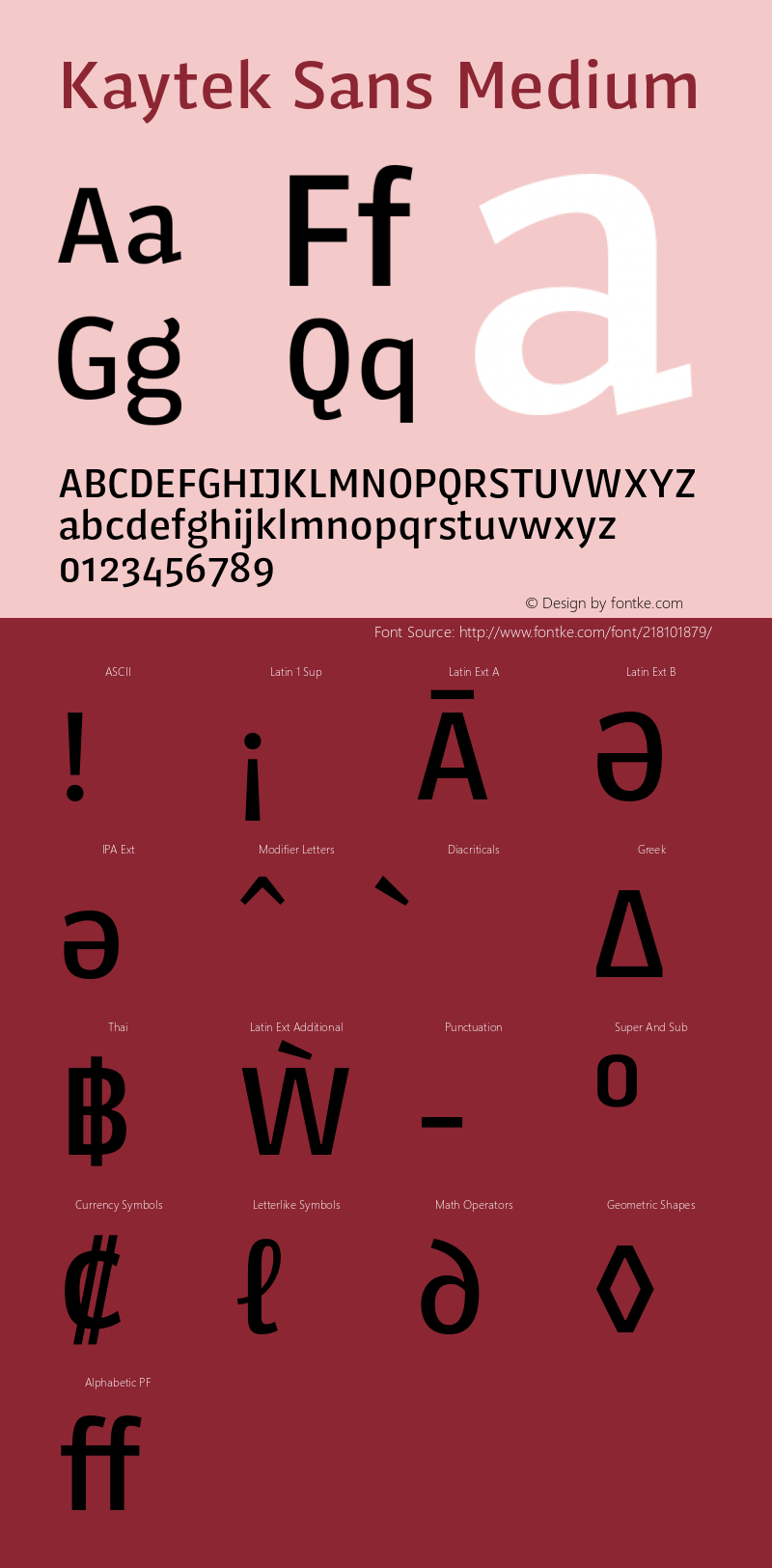 Kaytek Sans Medium Version 1.00, build 6, s3图片样张