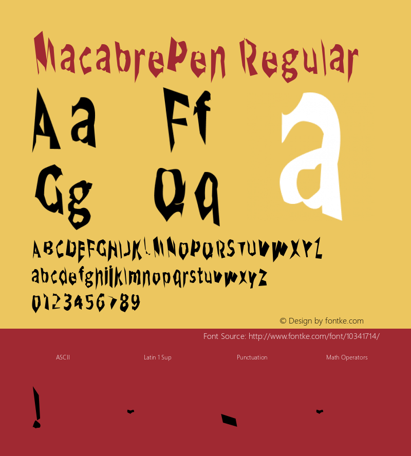 MacabrePen Regular Perry Mason                 18 06 01 Font Sample