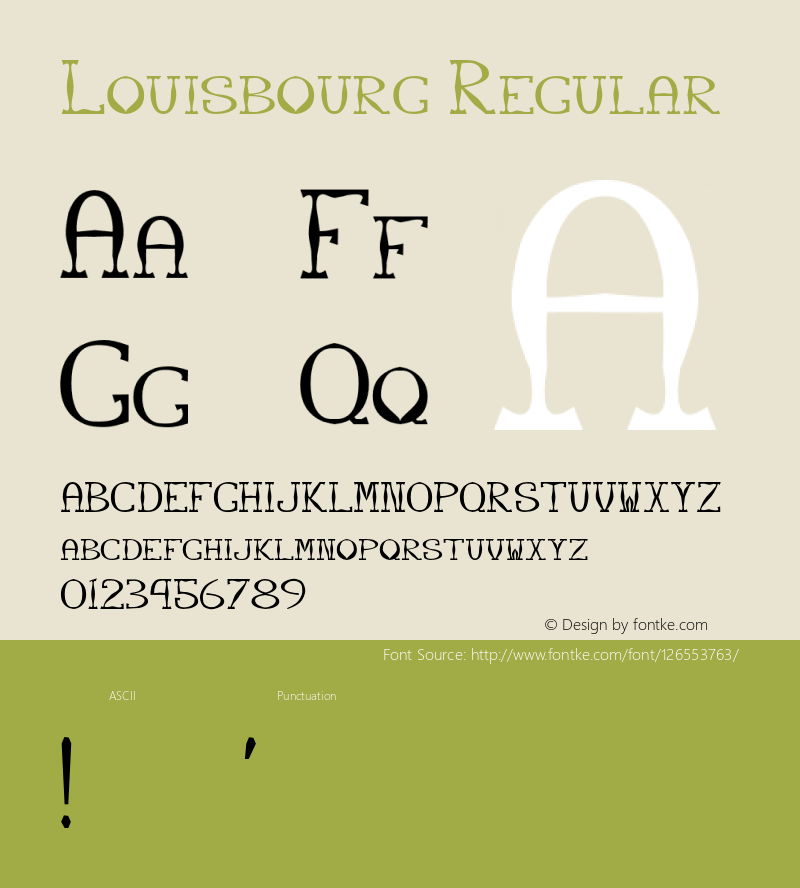 Louisbourg 001.000 Font Sample