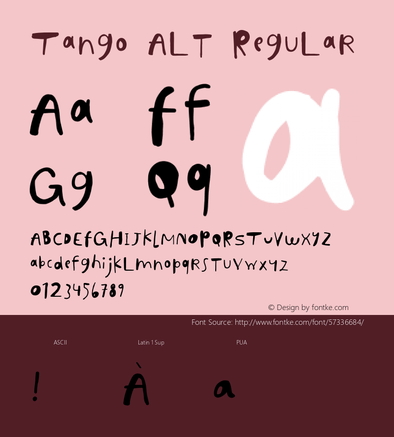 Tango Alt Version 001.000 Font Sample