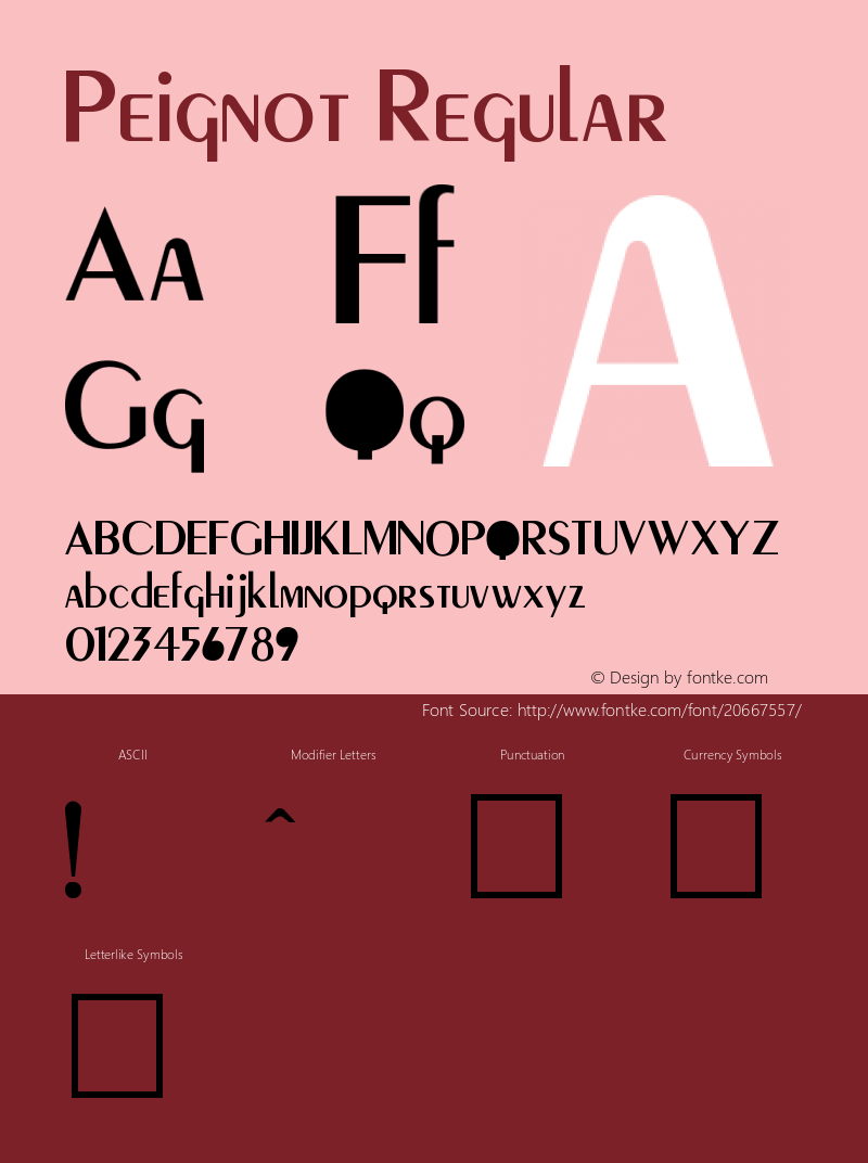 Peignot Version 1.0 Extracted by ASV http://www.buraks.com/asv Font Sample