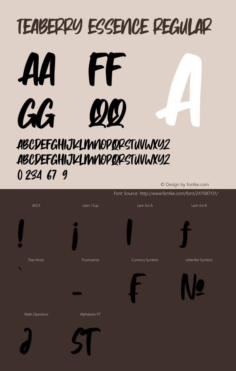 Teaberry Essence Version 1.00;November 7, 2021;FontCreator 13.0.0.2683 64-bit图片样张