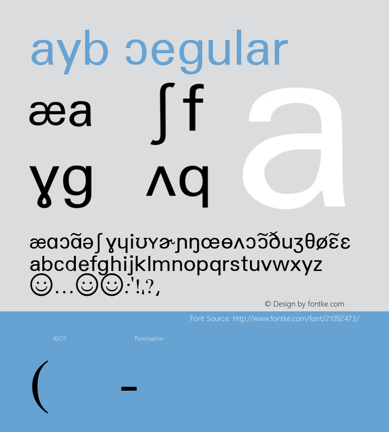 ayb 1.0 Font Sample