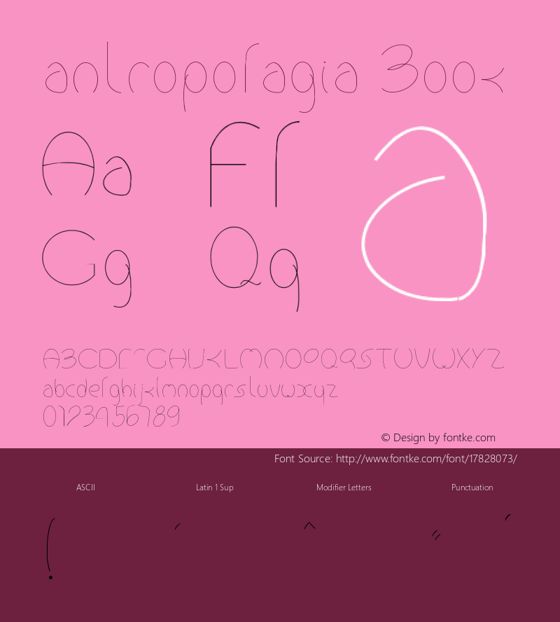 antropofagia Book Version 001.000 Font Sample