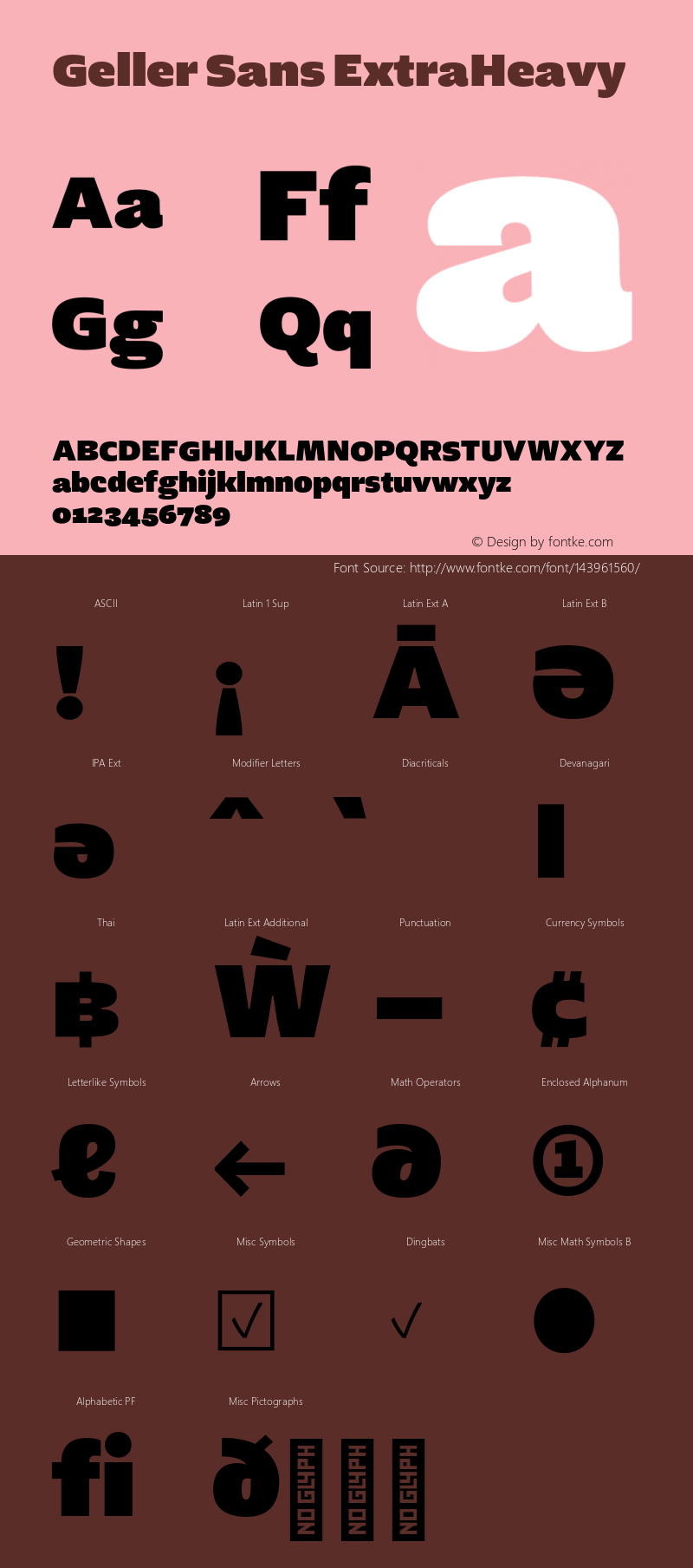 Geller Sans ExtraHeavy Version 1.000;hotconv 1.0.109;makeotfexe 2.5.65596 Font Sample