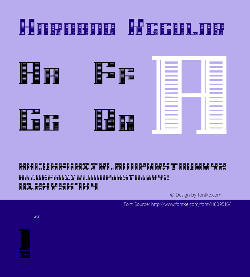 Hardbaq Regular Version 1.0 Font Sample