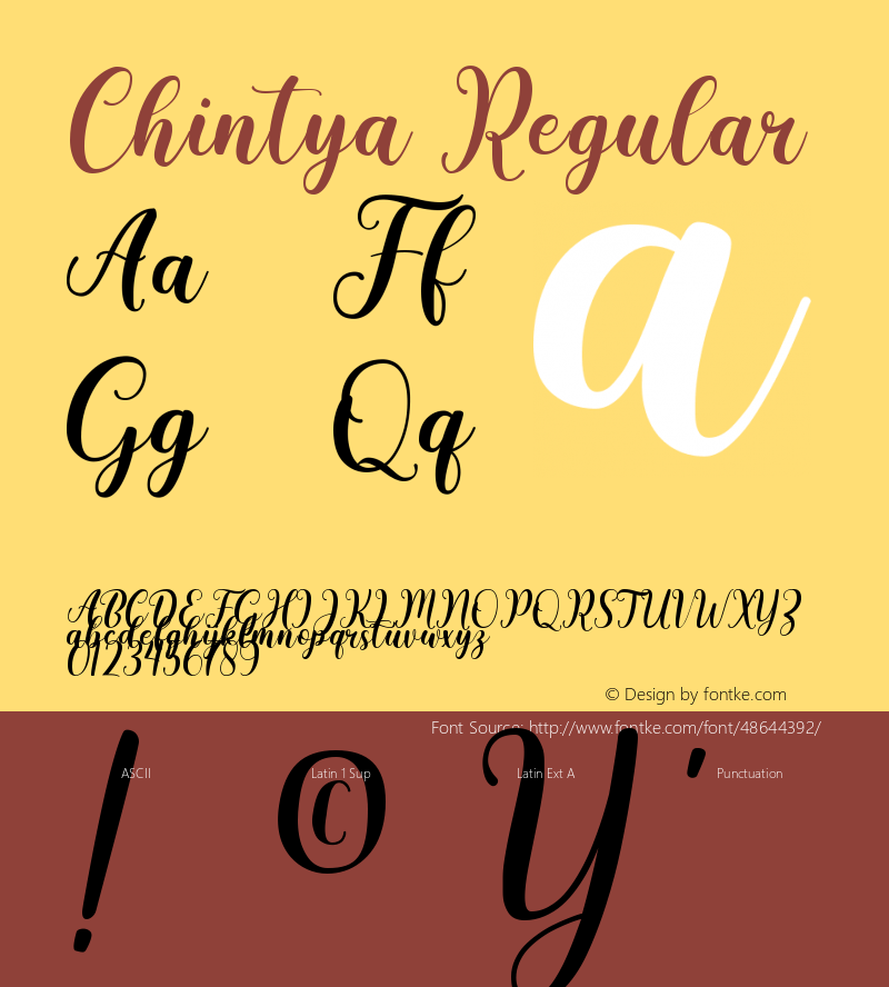 Chintya Version 1.003;Fontself Maker 3.4.0 Font Sample