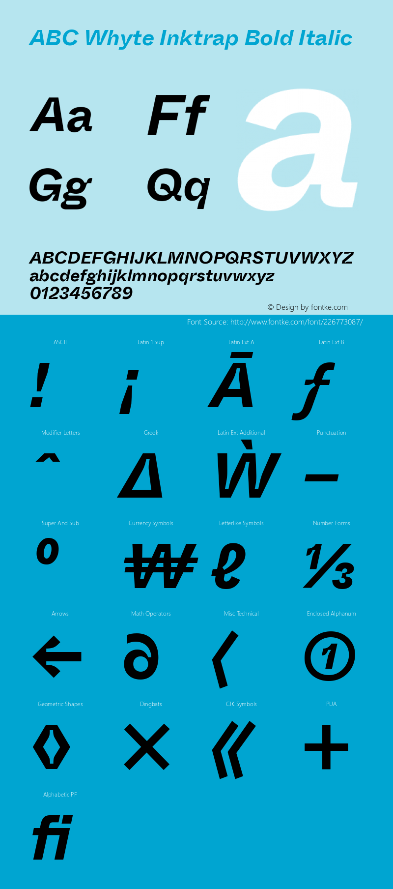 ABC Whyte Inktrap Bold Italic Version 1.200图片样张