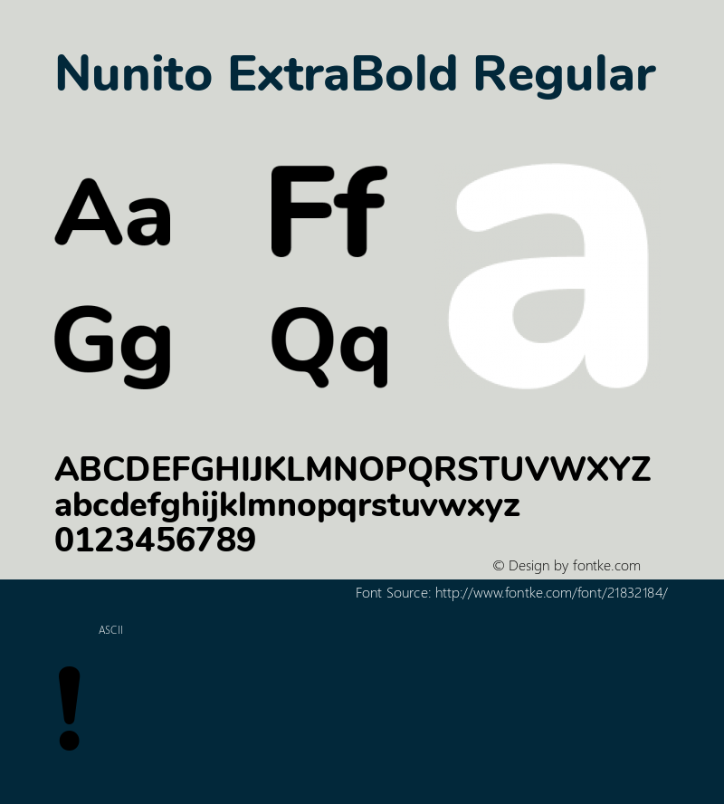 NunitoExtraBold Version 1.0 Font Sample
