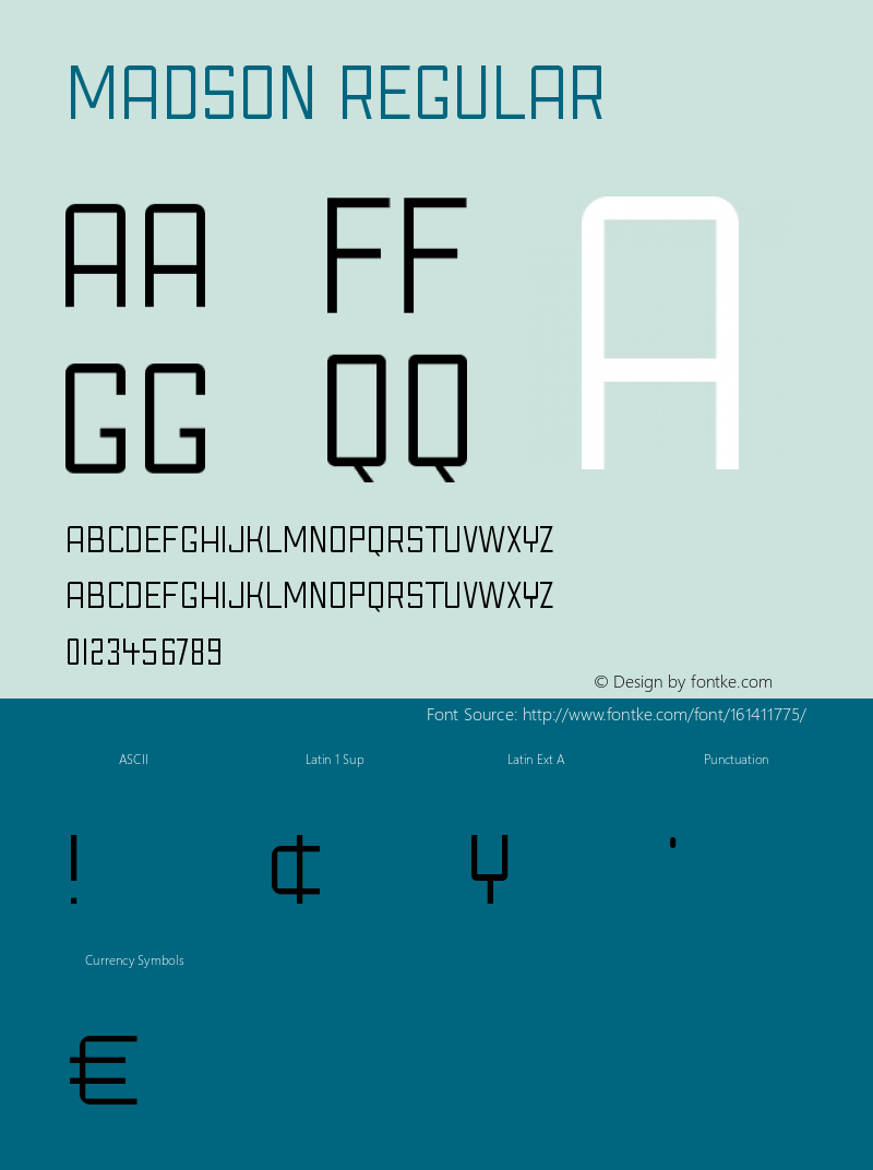 Madson Version 1.004;Fontself Maker 3.5.4 Font Sample