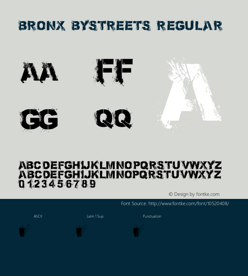 Bronx Bystreets Regular Version 1.00 2013 Font Sample