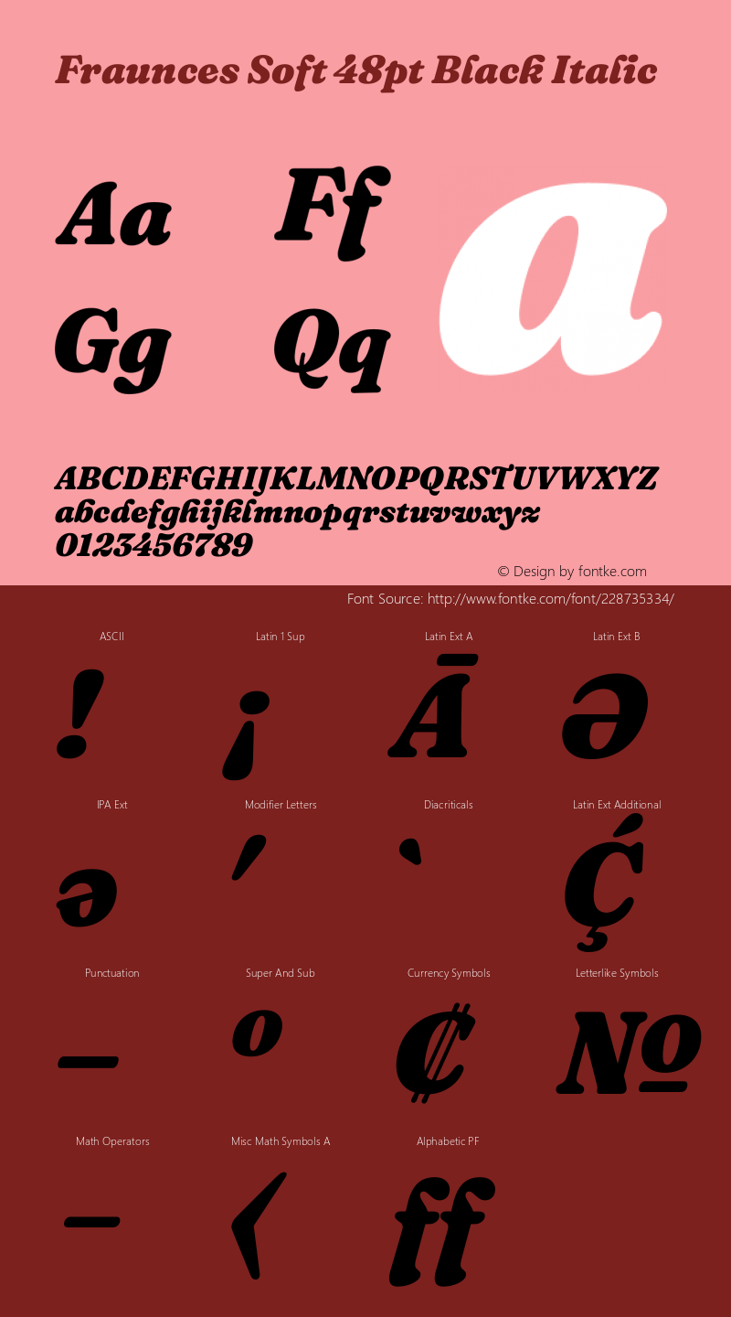 Fraunces Soft 48pt Black Italic Version 1.000;[b76b70a41]图片样张