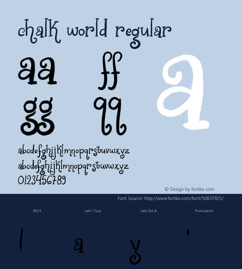 Chalk World Version 1.002;Fontself Maker 3.4.0 Font Sample