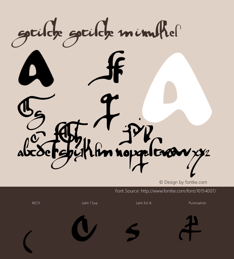 gotische gotische minuskel 1269 Version 1.000 2005 initial release Font Sample