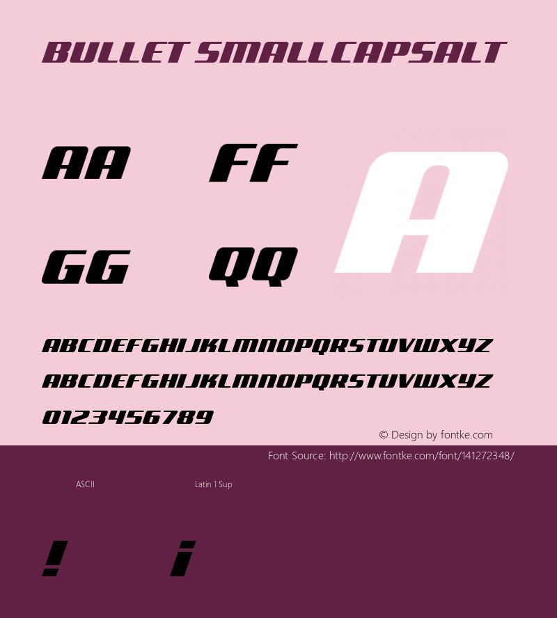 Bullet-SmallCapsAlt 001.000 Font Sample