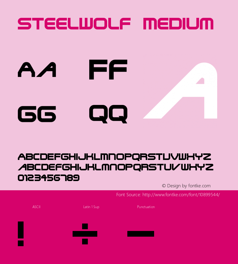 SteelWolf Medium Version 001.000 Font Sample