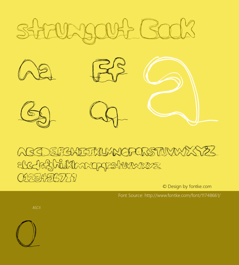 strungout Book Version 1.00 March 7, 2012, Font Sample