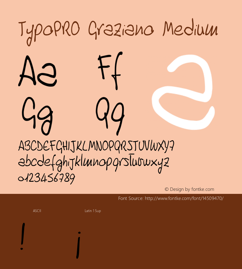 TypoPRO Graziano Medium Version 001.000 Font Sample