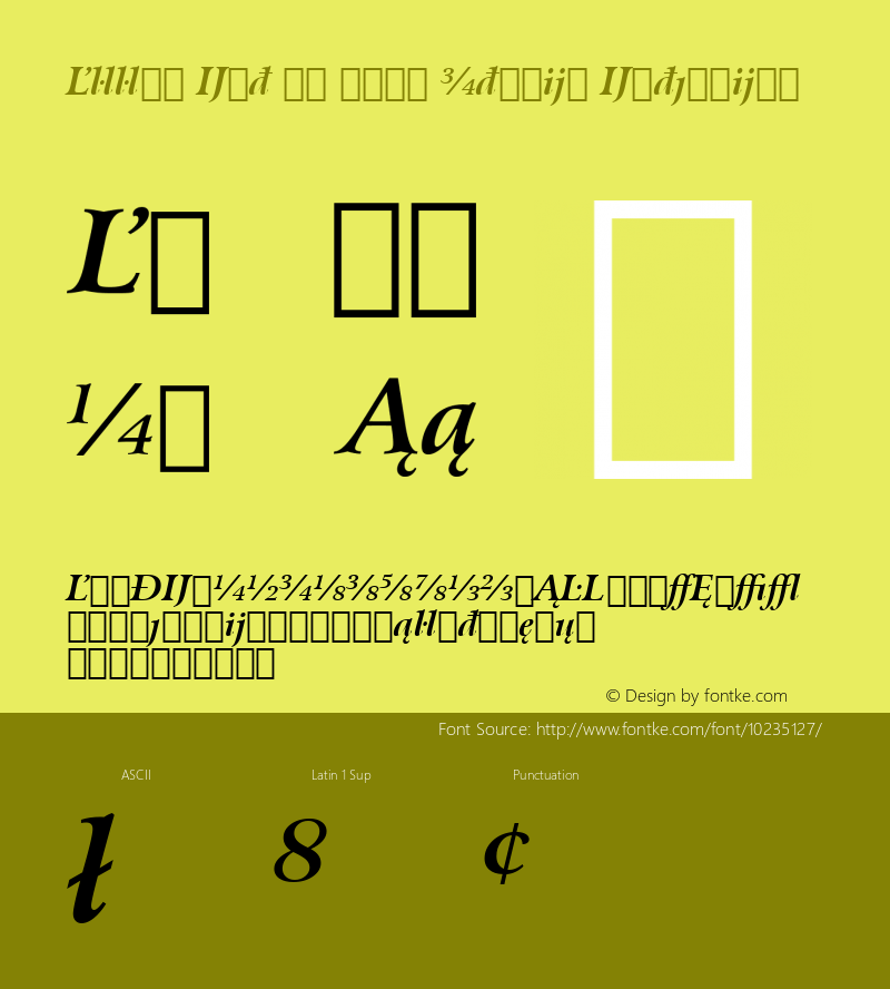 Arrus Ext BT Bold Italic Extension Version 1.01 emb4-OT Font Sample