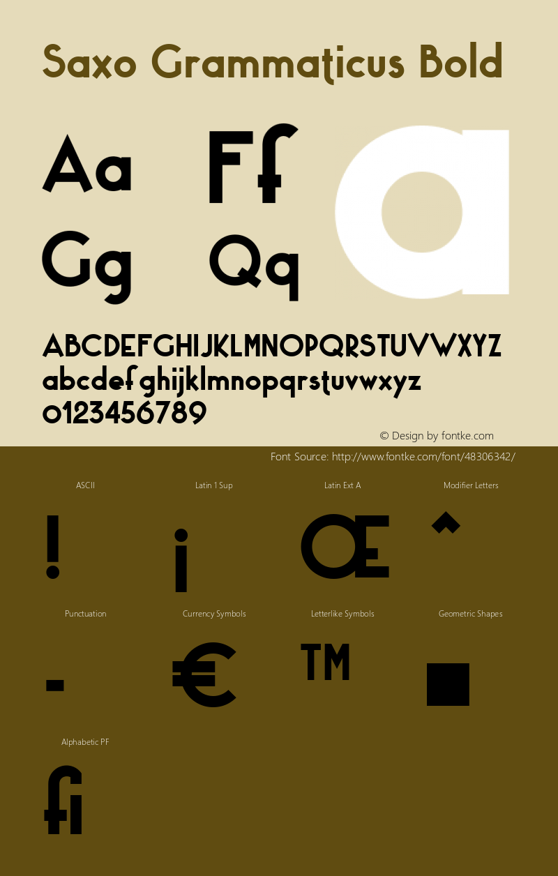 Saxo Grammaticus Bold Version 1.002;Fontself Maker 3.4.0 Font Sample