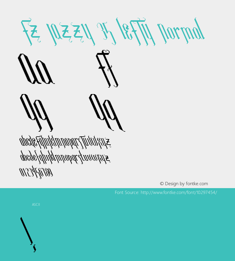 FZ JAZZY 35 LEFTY Normal 1.0 Mon Jan 24 22:14:28 1994 Font Sample