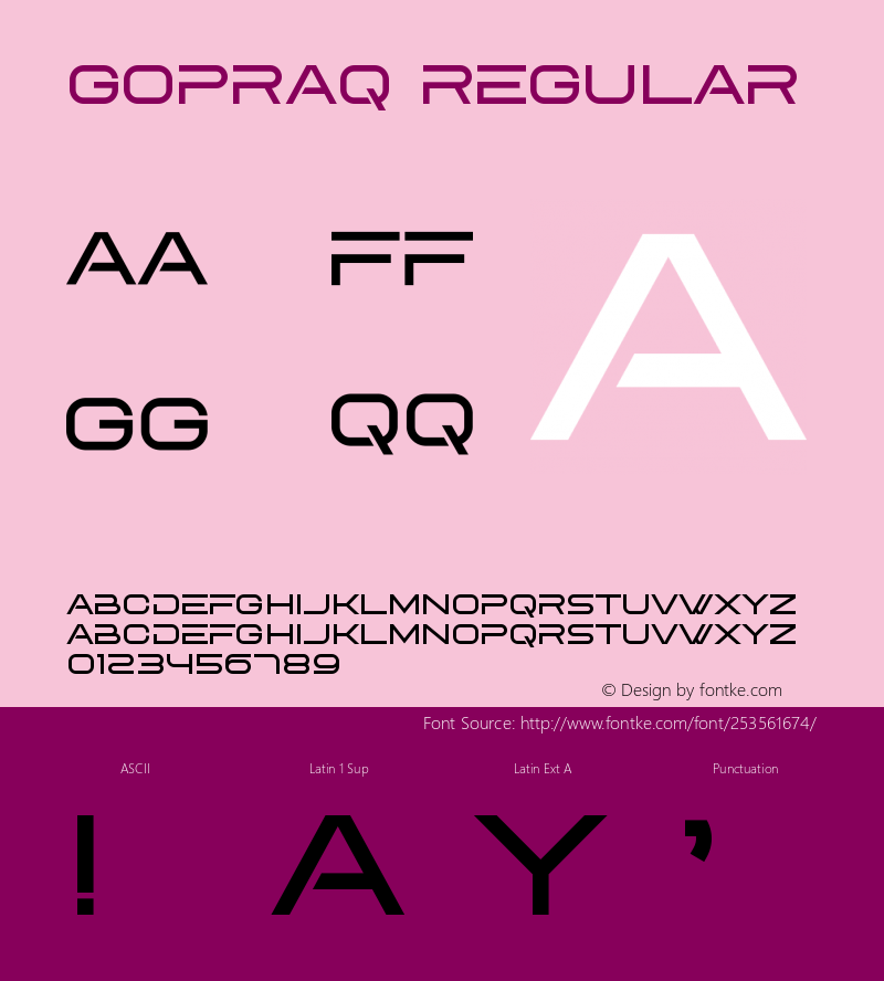 Gopraq Version 1.001;Fontself Maker 3.5.7图片样张
