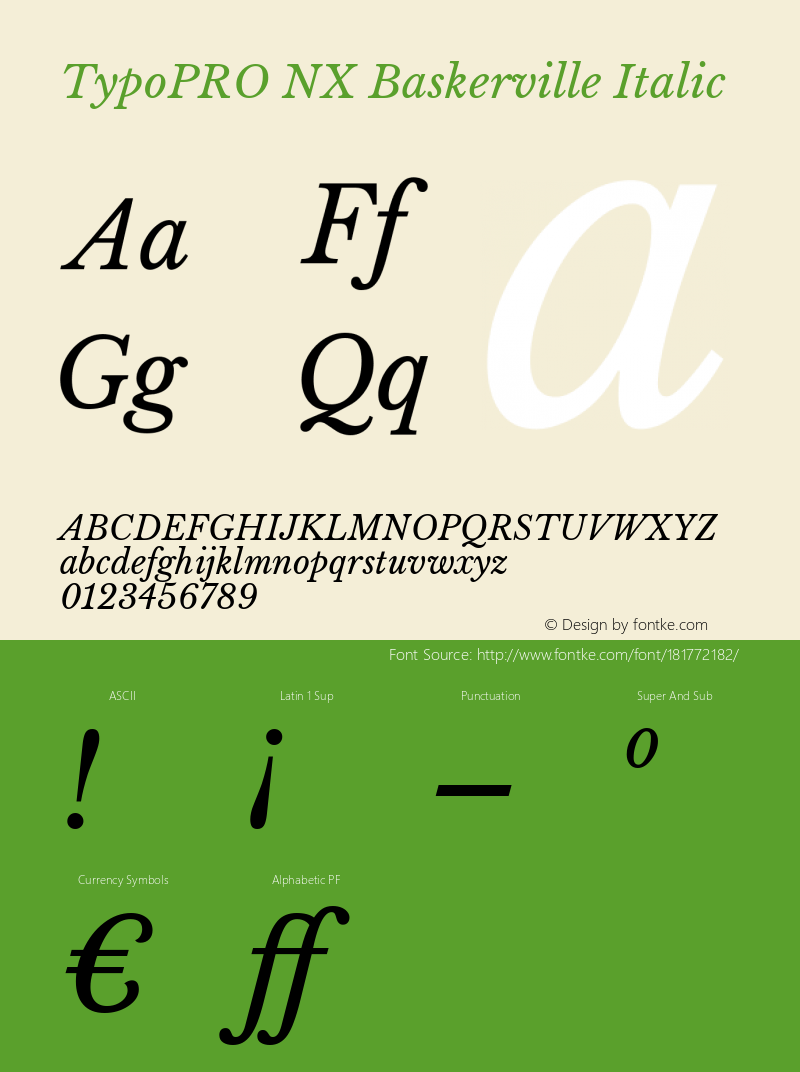 TypoPRO NX Baskerville Italic Version 1.00图片样张