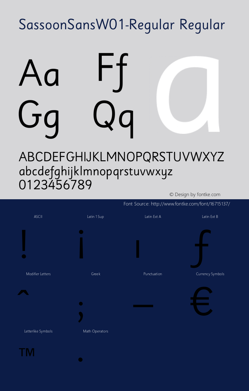 SassoonSansW01-Regular Regular Version 1.40 Font Sample